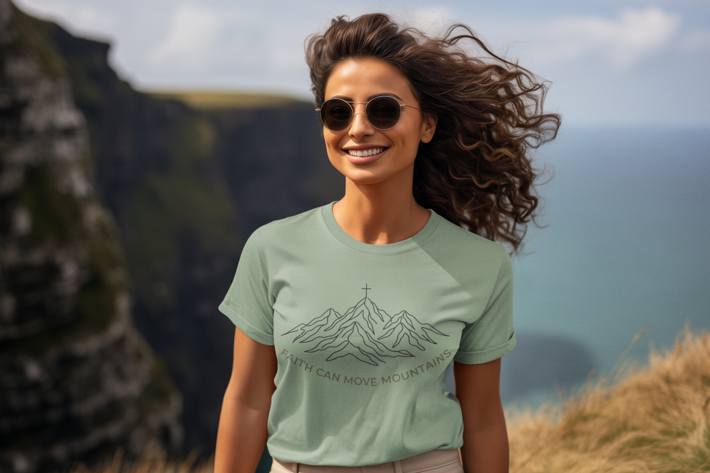 Faith Can Move Mountains Matthew 17:20 T-Shirt