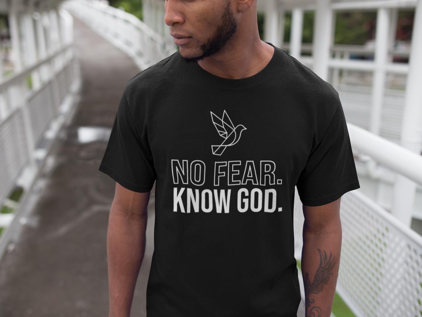 No Fear. Know God. Dove T- Shirt