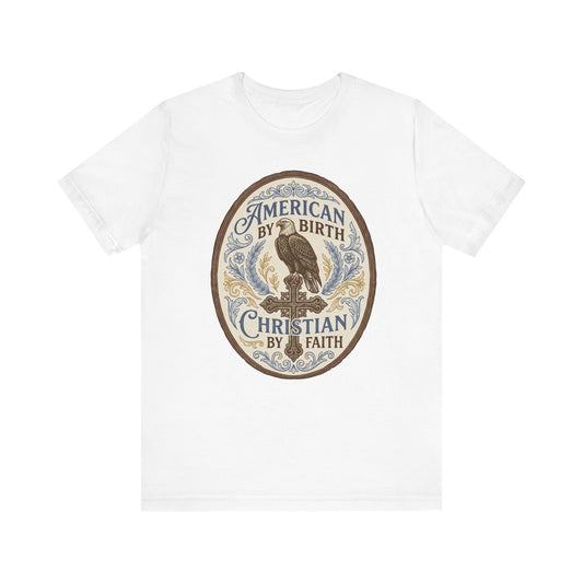 American by Birth, Christian by Faith Vintage Eagle T-Shirt