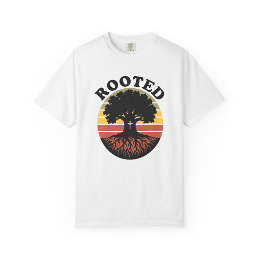Rooted Tree Retro Sunset T-Shirt