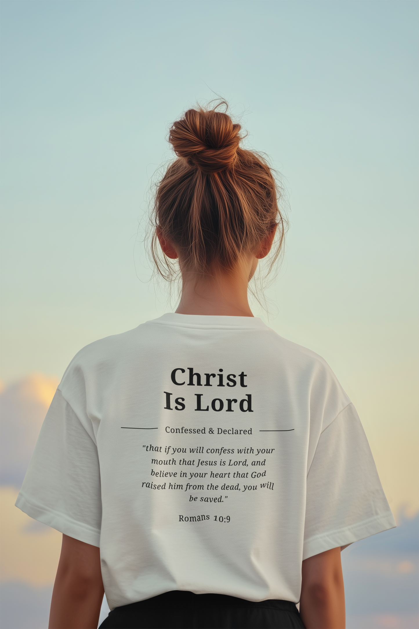 Christ Is Lord T-Shirt — Christian Faith Tee with Romans 10:9 Scripture