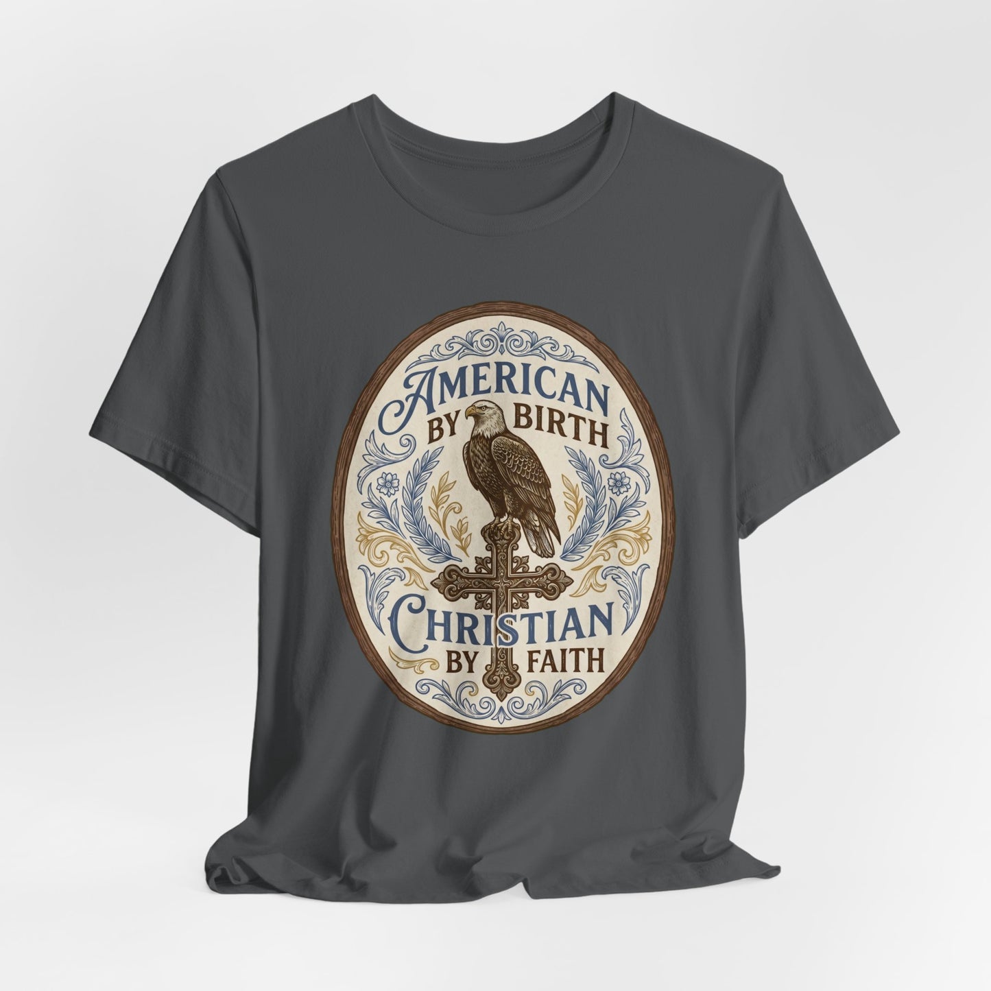 American by Birth, Christian by Faith Vintage Eagle T-Shirt
