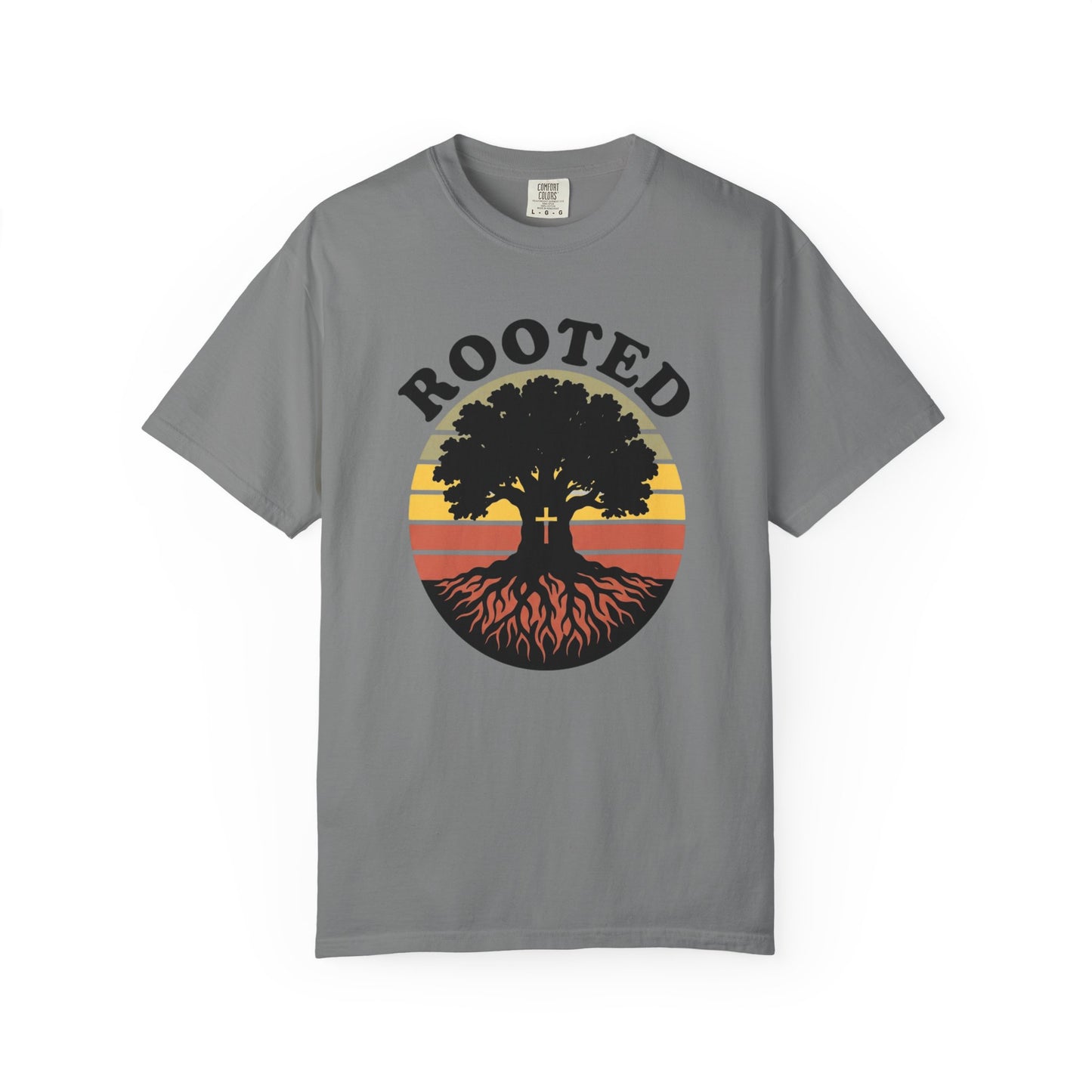 Rooted Tree Retro Sunset T-Shirt
