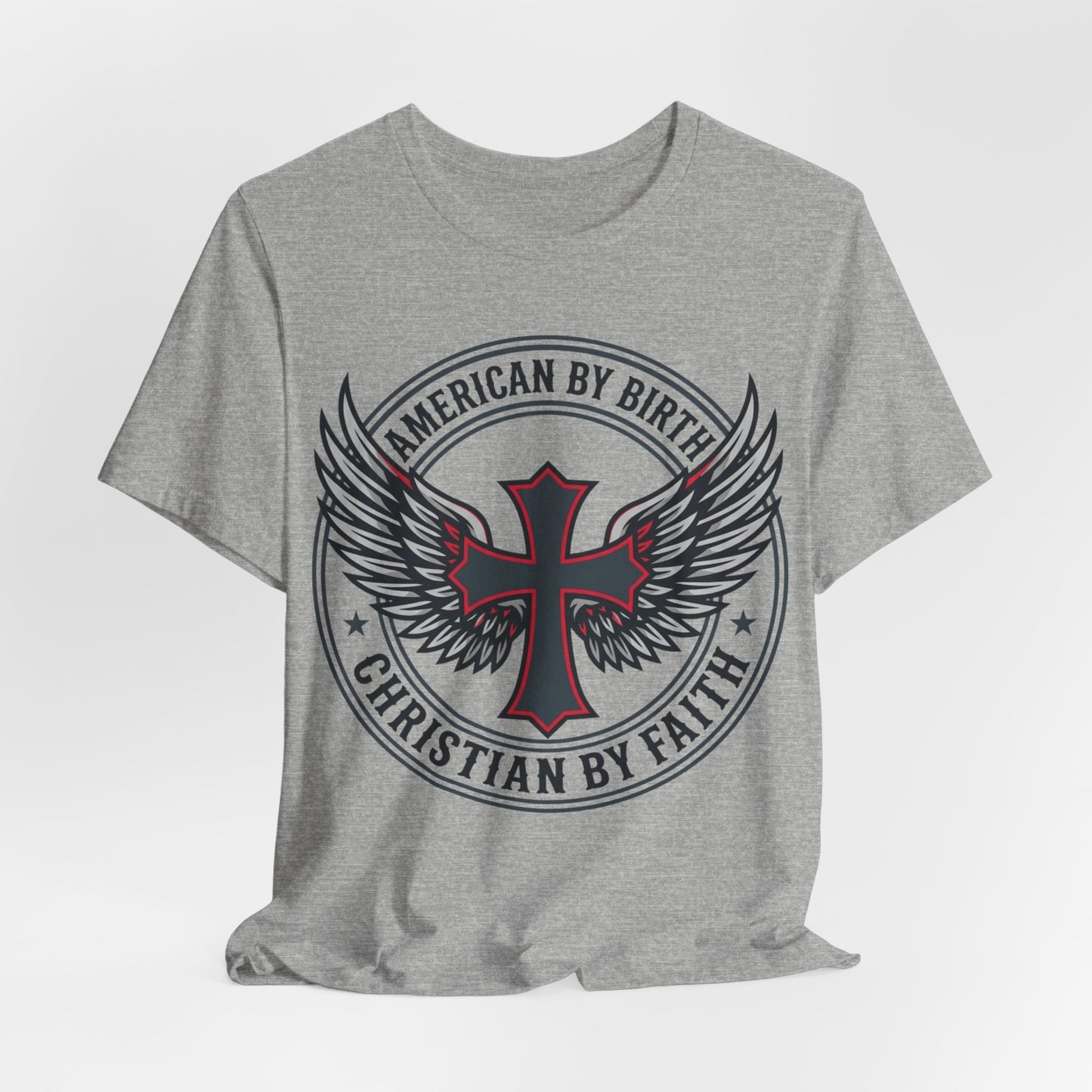 Christian by Faith American Flag Cross T-Shirt