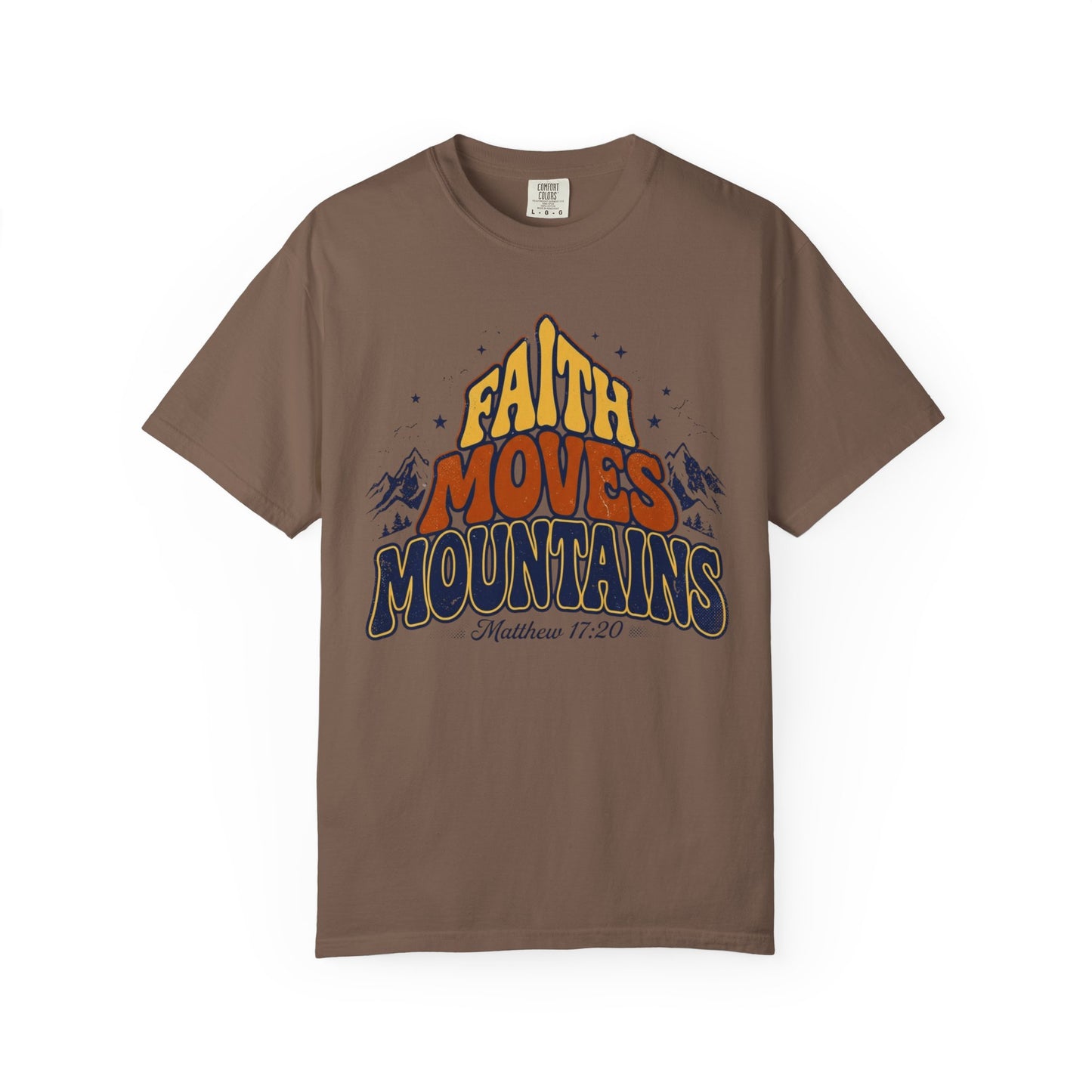 Retro Faith Moves Mountains Matthew 17:20 T-Shirt
