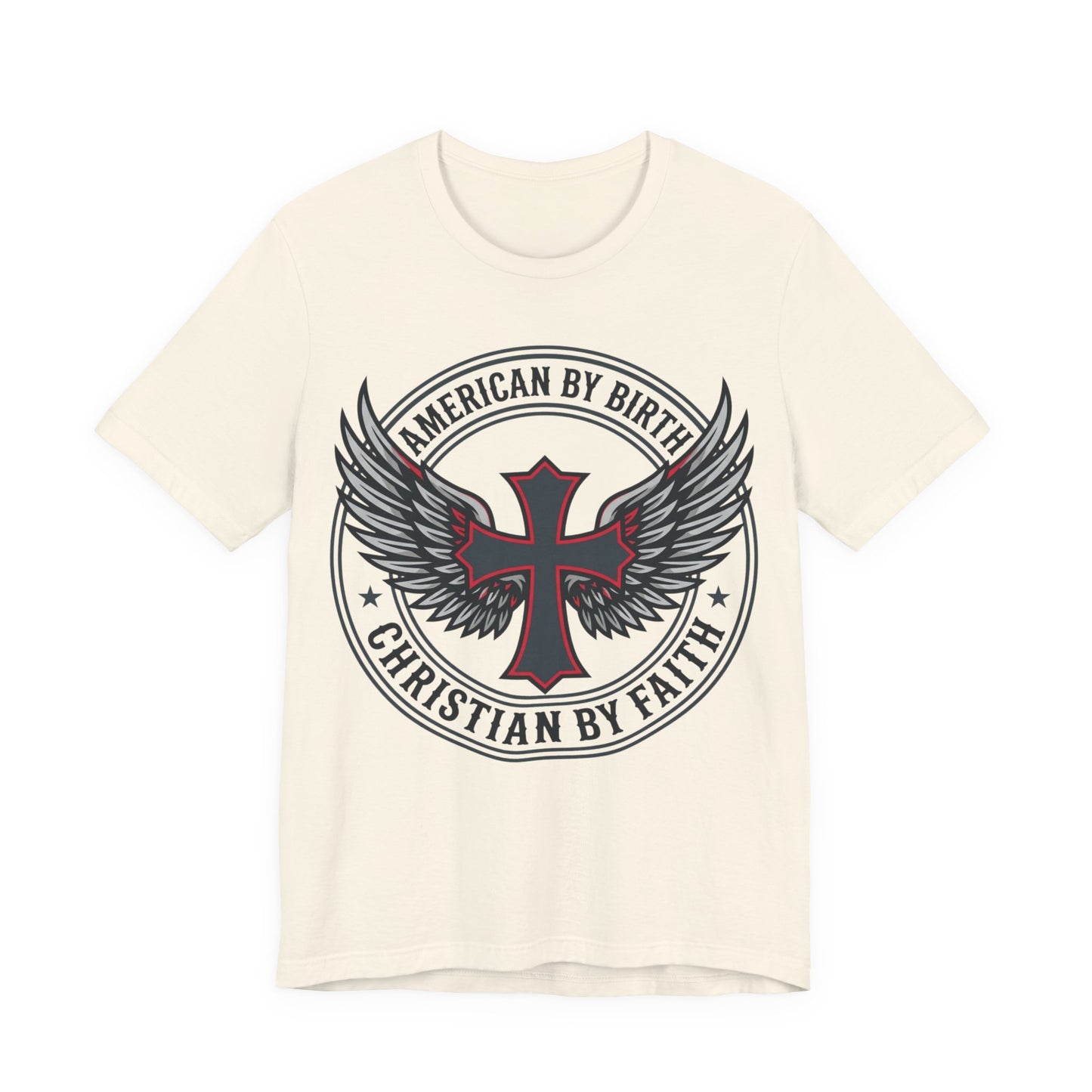 Christian by Faith American Flag Cross T-Shirt