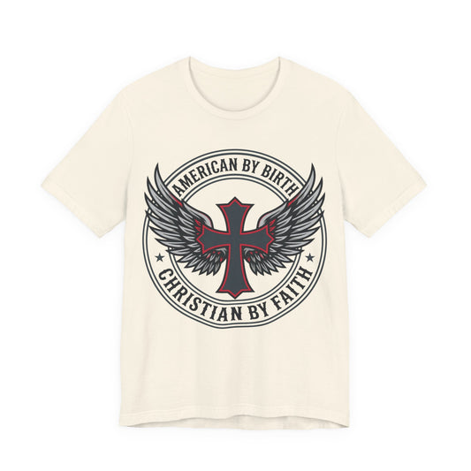 Christian by Faith American Flag Cross T-Shirt