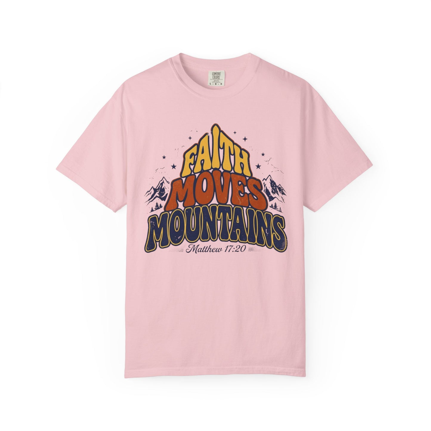 Retro Faith Moves Mountains Matthew 17:20 T-Shirt