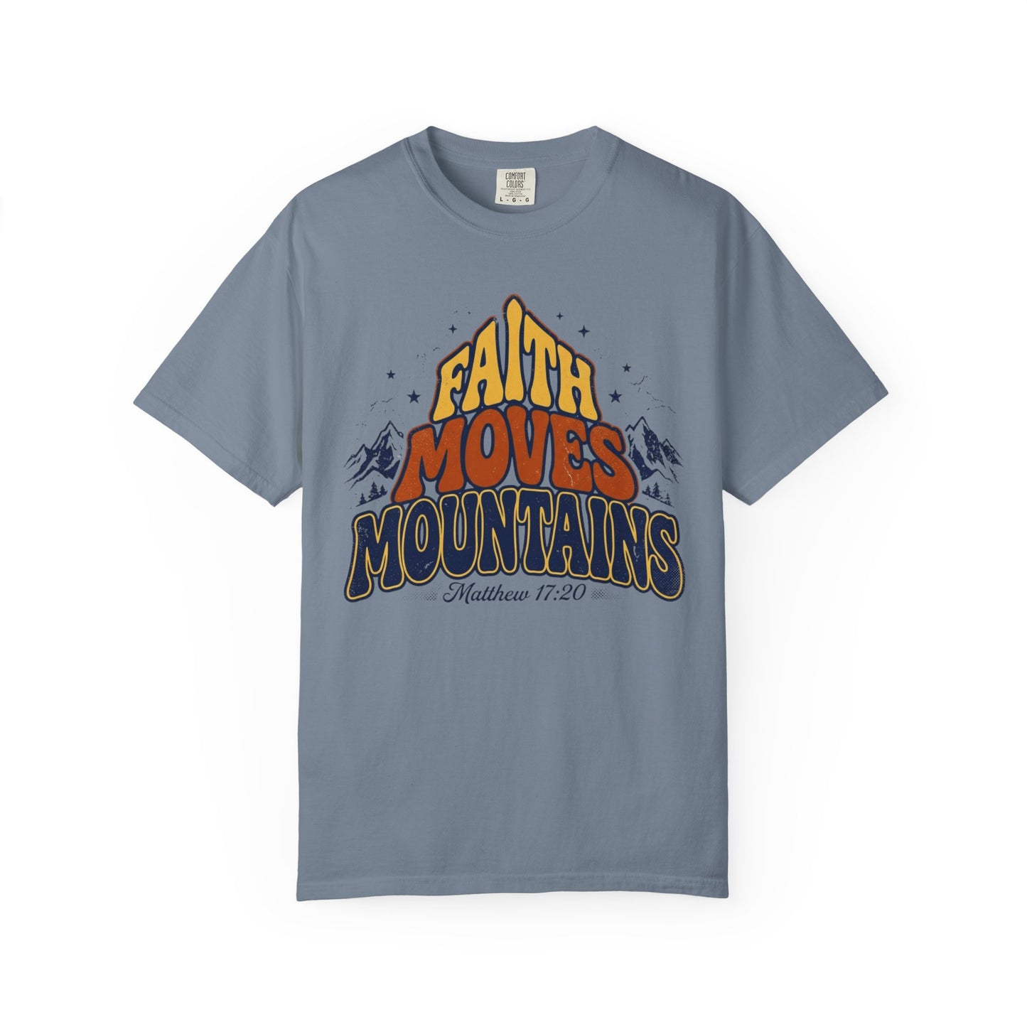 Retro Faith Moves Mountains Matthew 17:20 T-Shirt