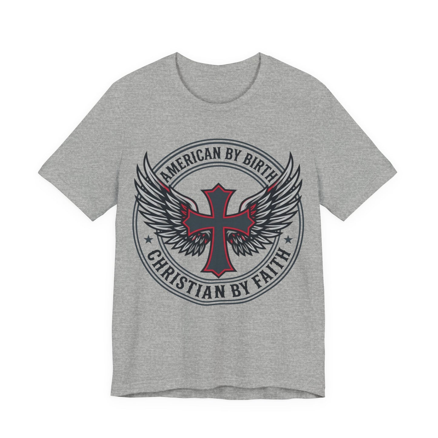 Christian by Faith American Flag Cross T-Shirt