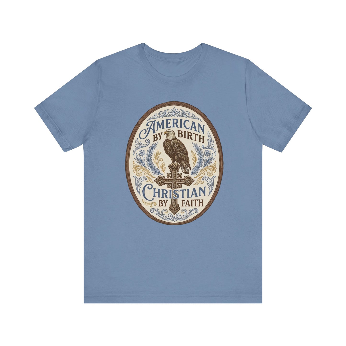 American by Birth, Christian by Faith Vintage Eagle T-Shirt
