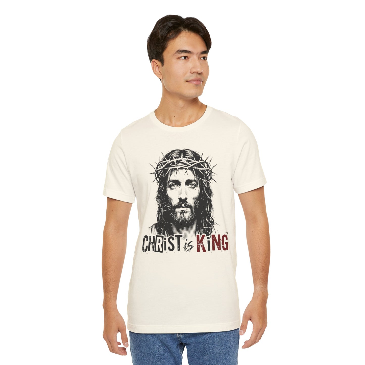 Christ Is King Jesus Portrait - T Shirt