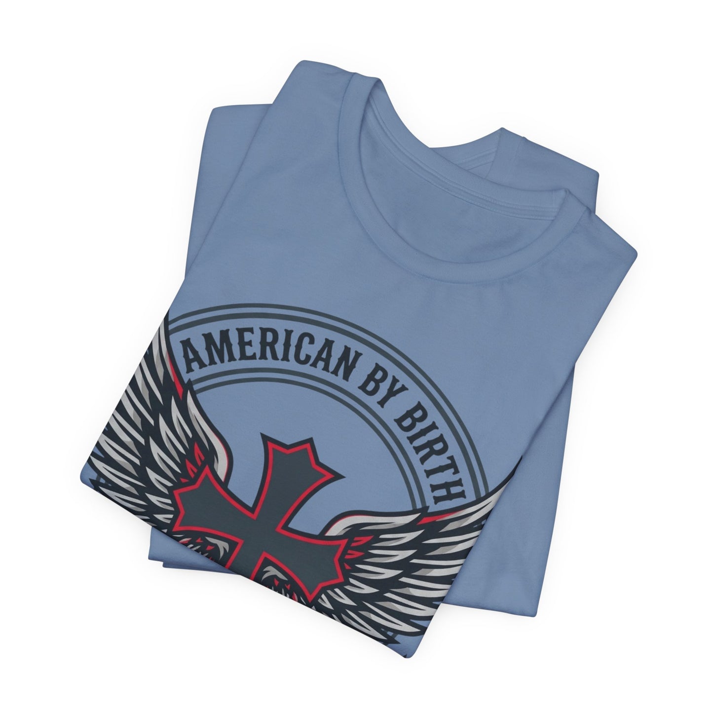 Christian by Faith American Flag Cross T-Shirt