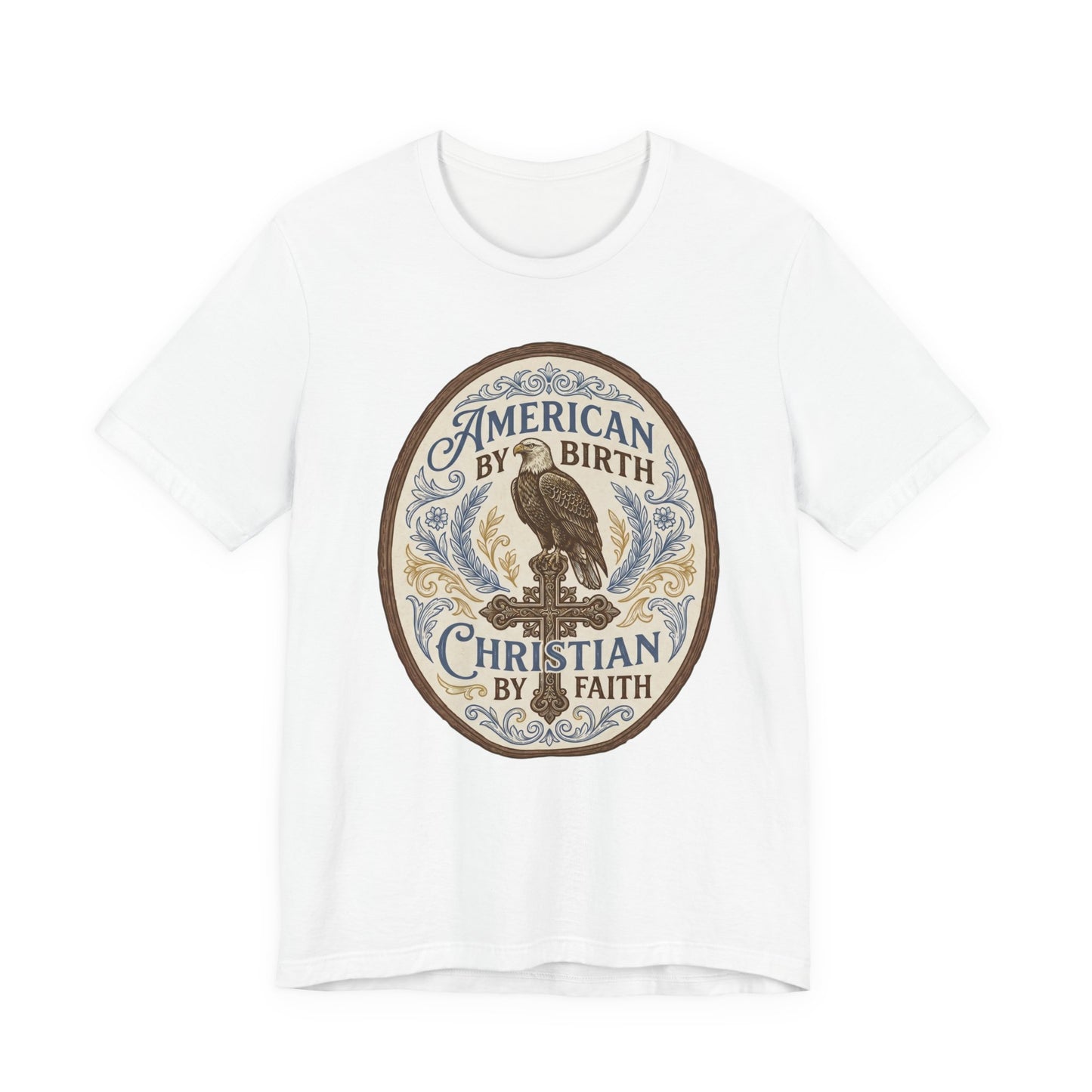 American by Birth, Christian by Faith Vintage Eagle T-Shirt