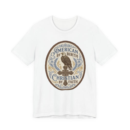 American by Birth, Christian by Faith Vintage Eagle T-Shirt