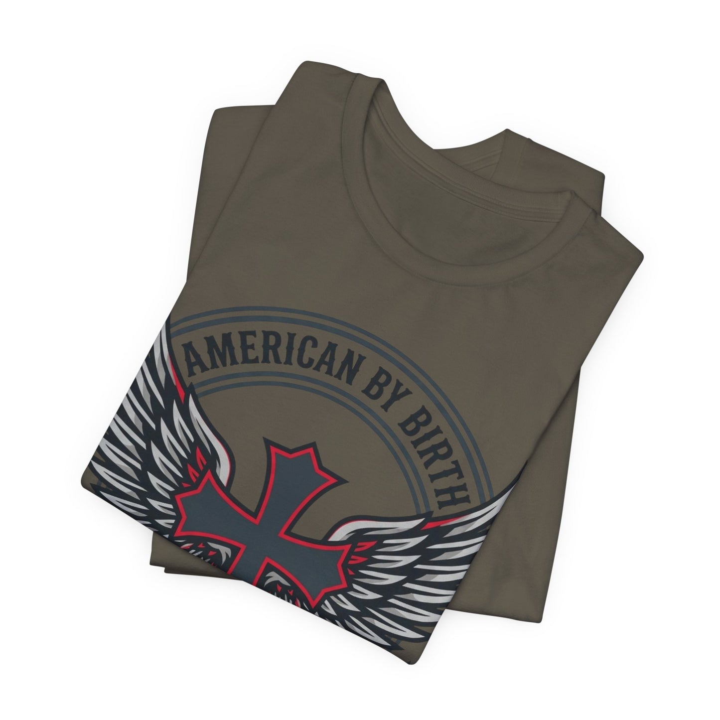 Christian by Faith American Flag Cross T-Shirt