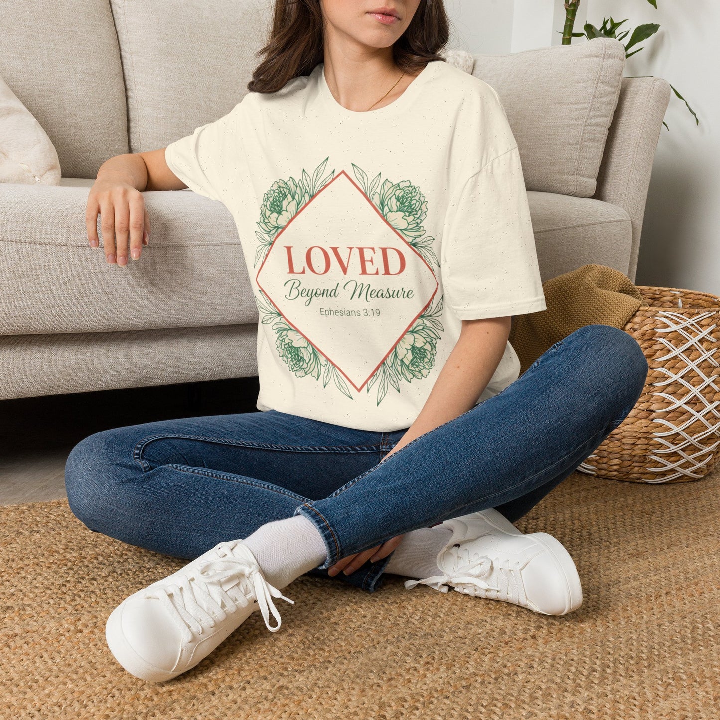 Loved Beyond Measure Floral T‑Shirt