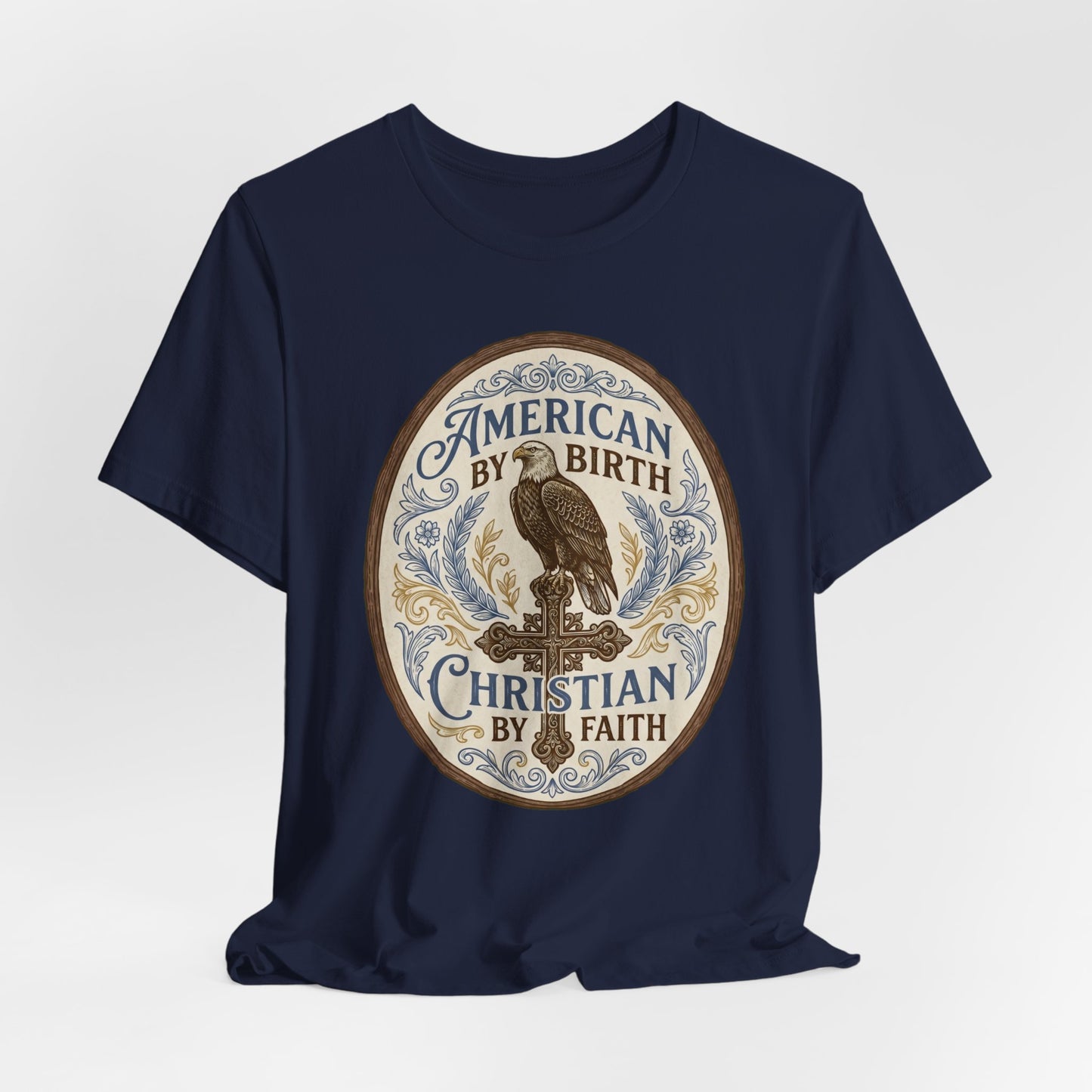 American by Birth, Christian by Faith Vintage Eagle T-Shirt