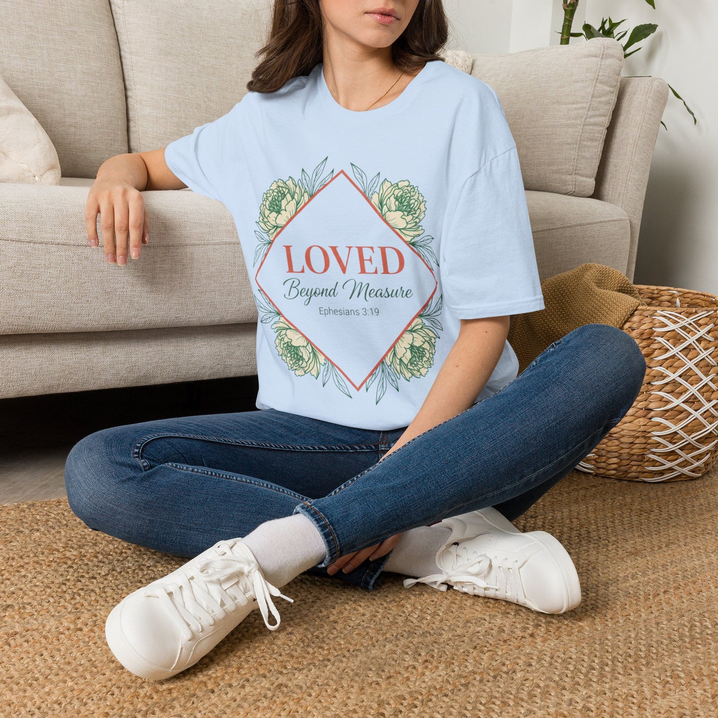 Loved Beyond Measure Floral T‑Shirt