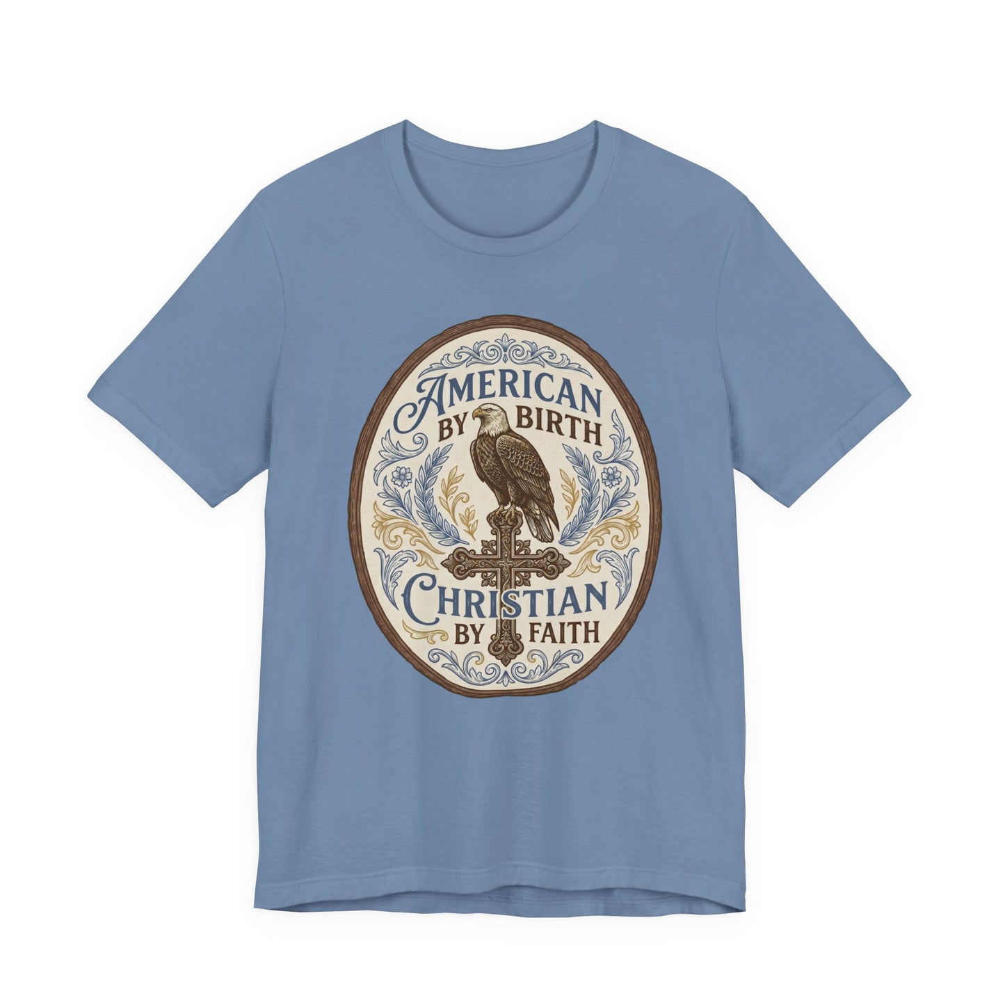 American by Birth, Christian by Faith Vintage Eagle T-Shirt