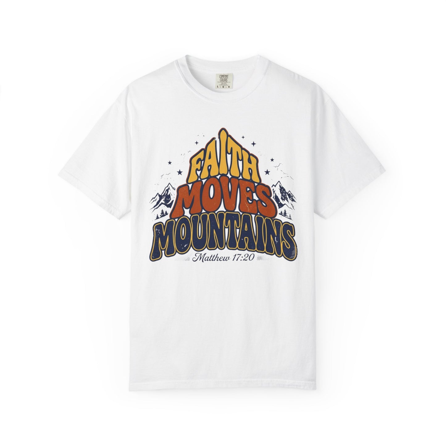 Retro Faith Moves Mountains Matthew 17:20 T-Shirt