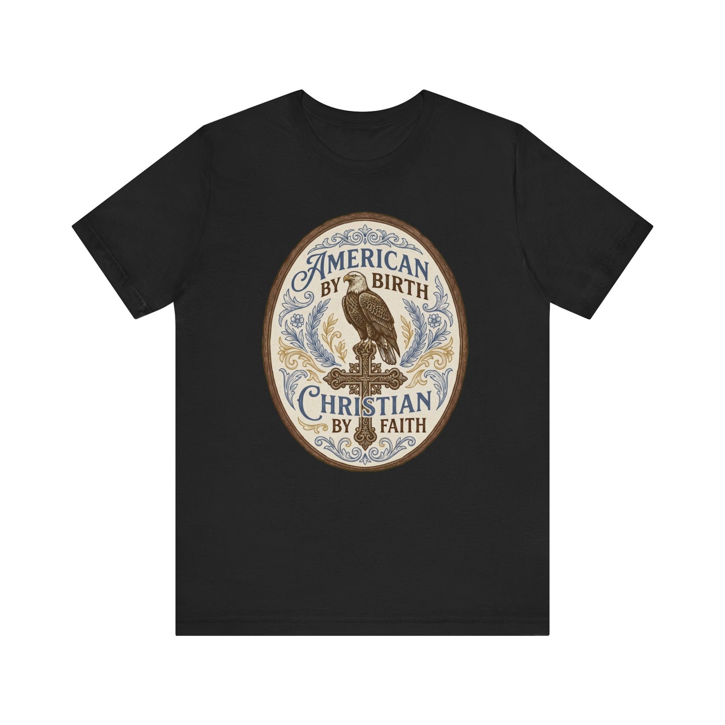 American by Birth, Christian by Faith Vintage Eagle T-Shirt