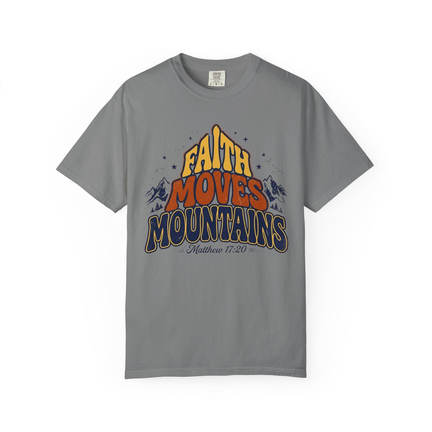 Retro Faith Moves Mountains Matthew 17:20 T-Shirt