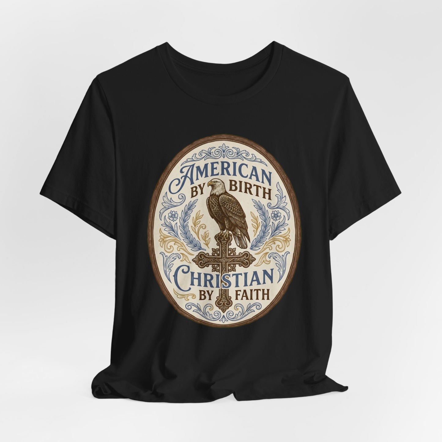 American by Birth, Christian by Faith Vintage Eagle T-Shirt