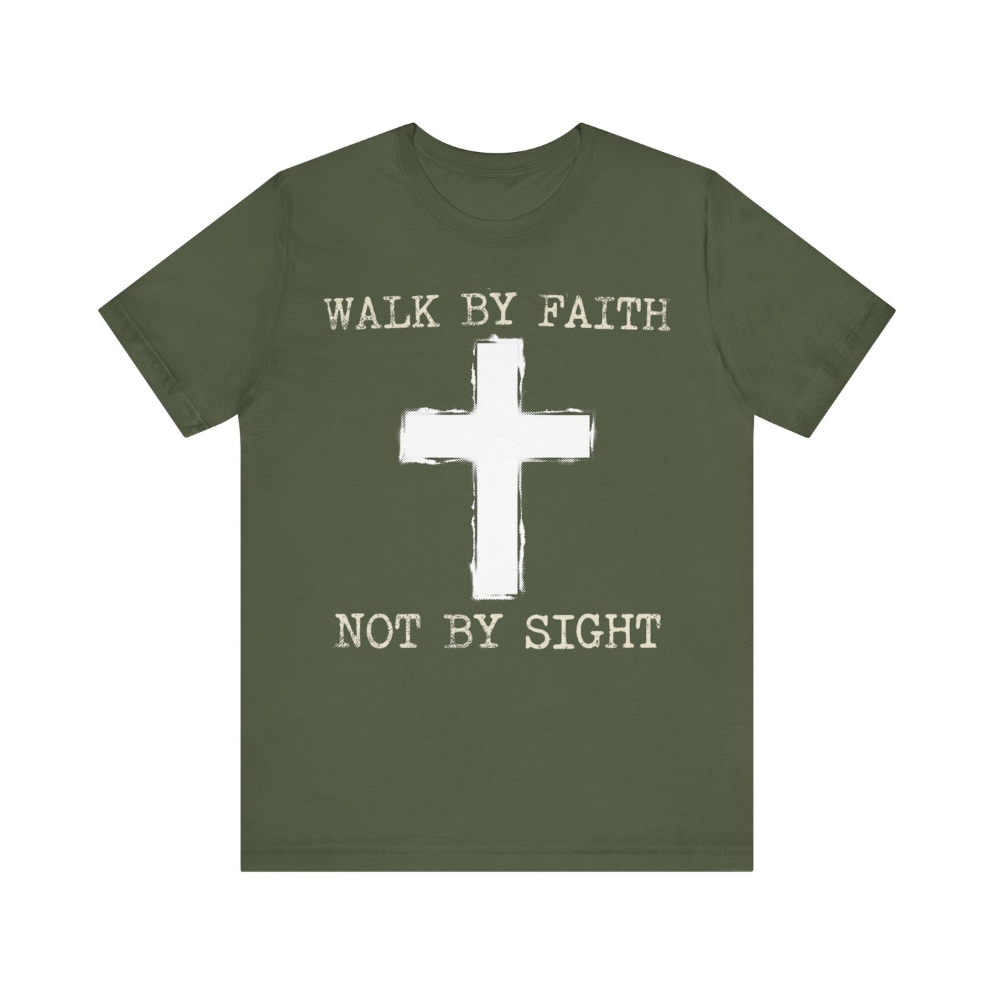 Walk By Faith Not By Sight T-Shirt | Christian Cross Tee