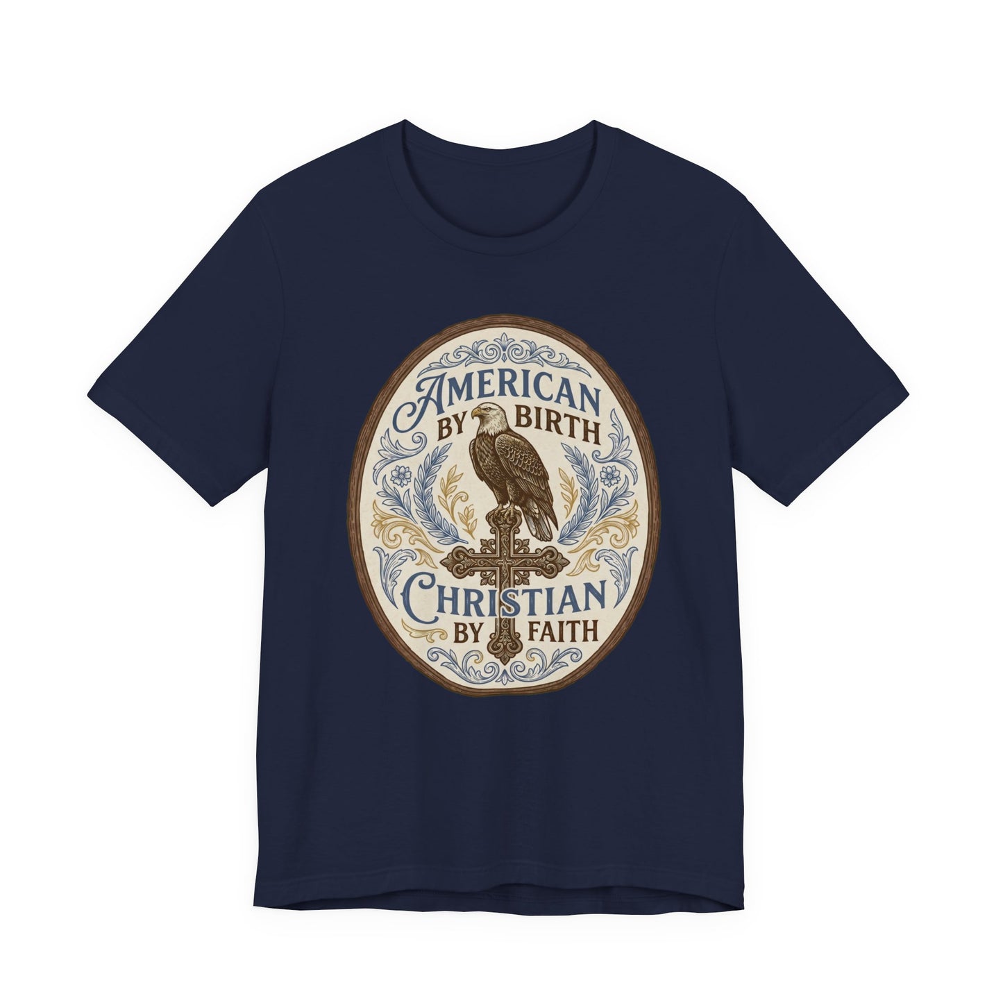 American by Birth, Christian by Faith Vintage Eagle T-Shirt