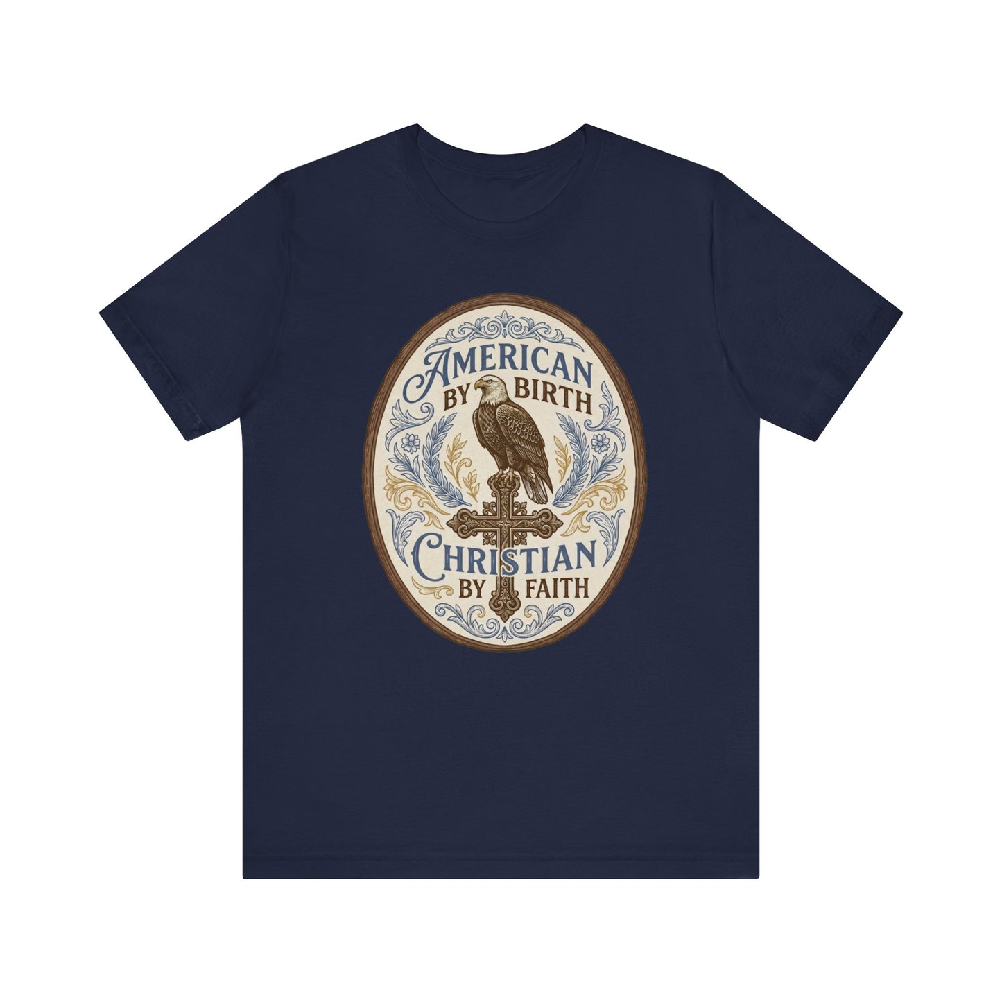 American by Birth, Christian by Faith Vintage Eagle T-Shirt