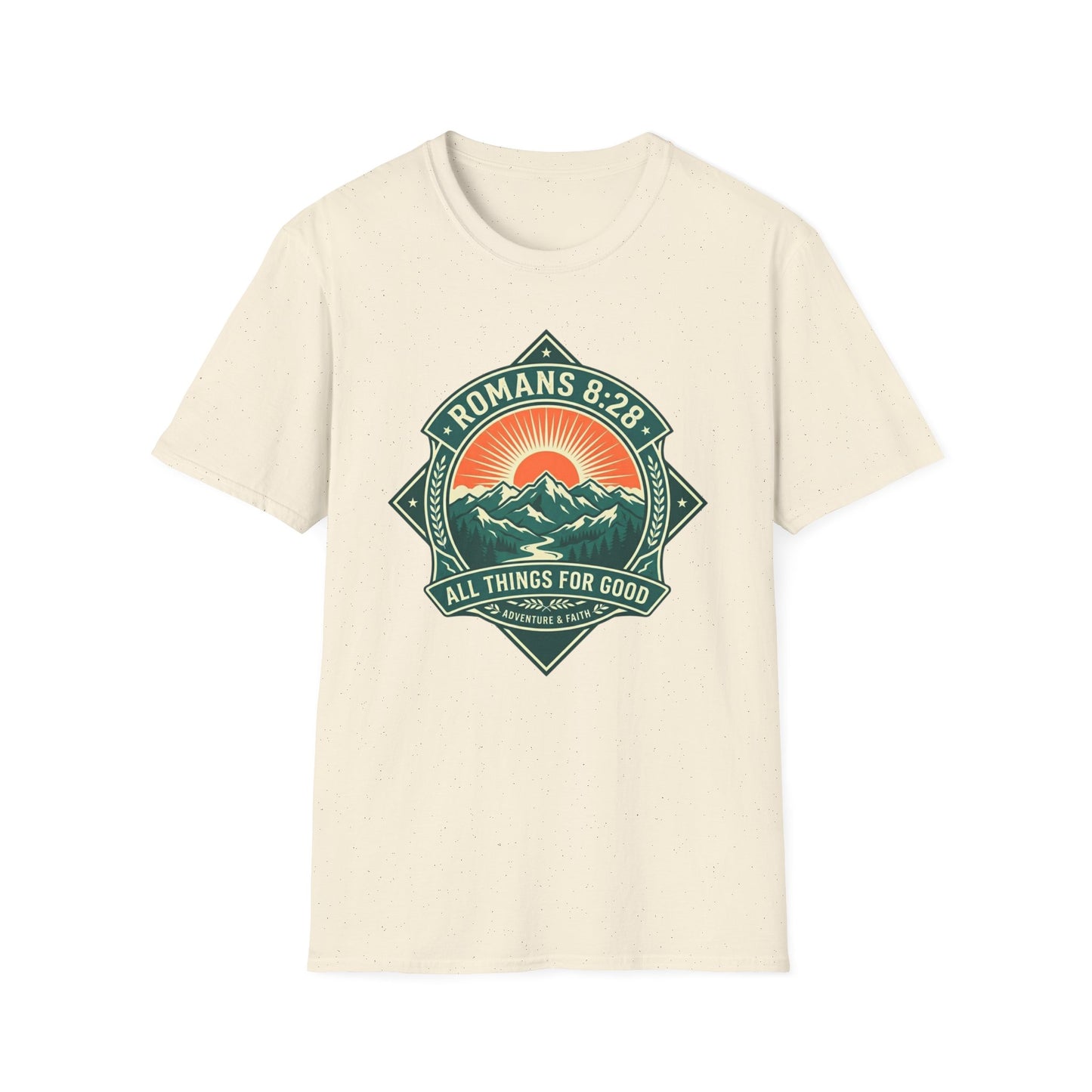 All Things for Good Romans 8:28 Mountain Sunset T-Shirt