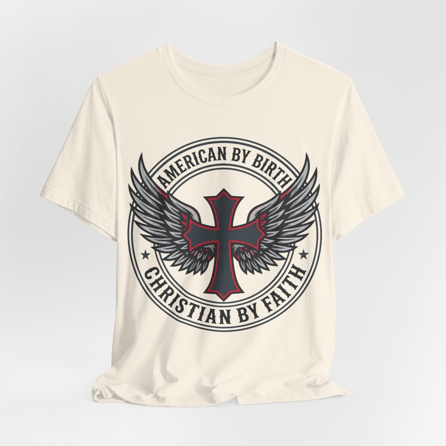 Christian by Faith American Flag Cross T-Shirt