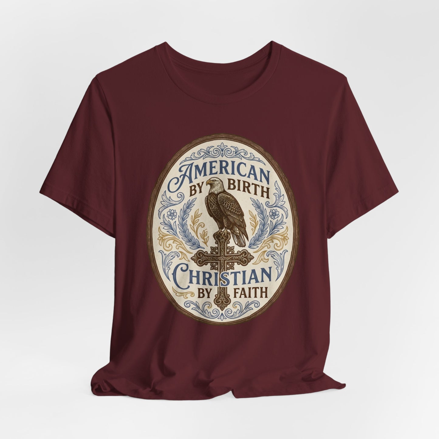 American by Birth, Christian by Faith Vintage Eagle T-Shirt