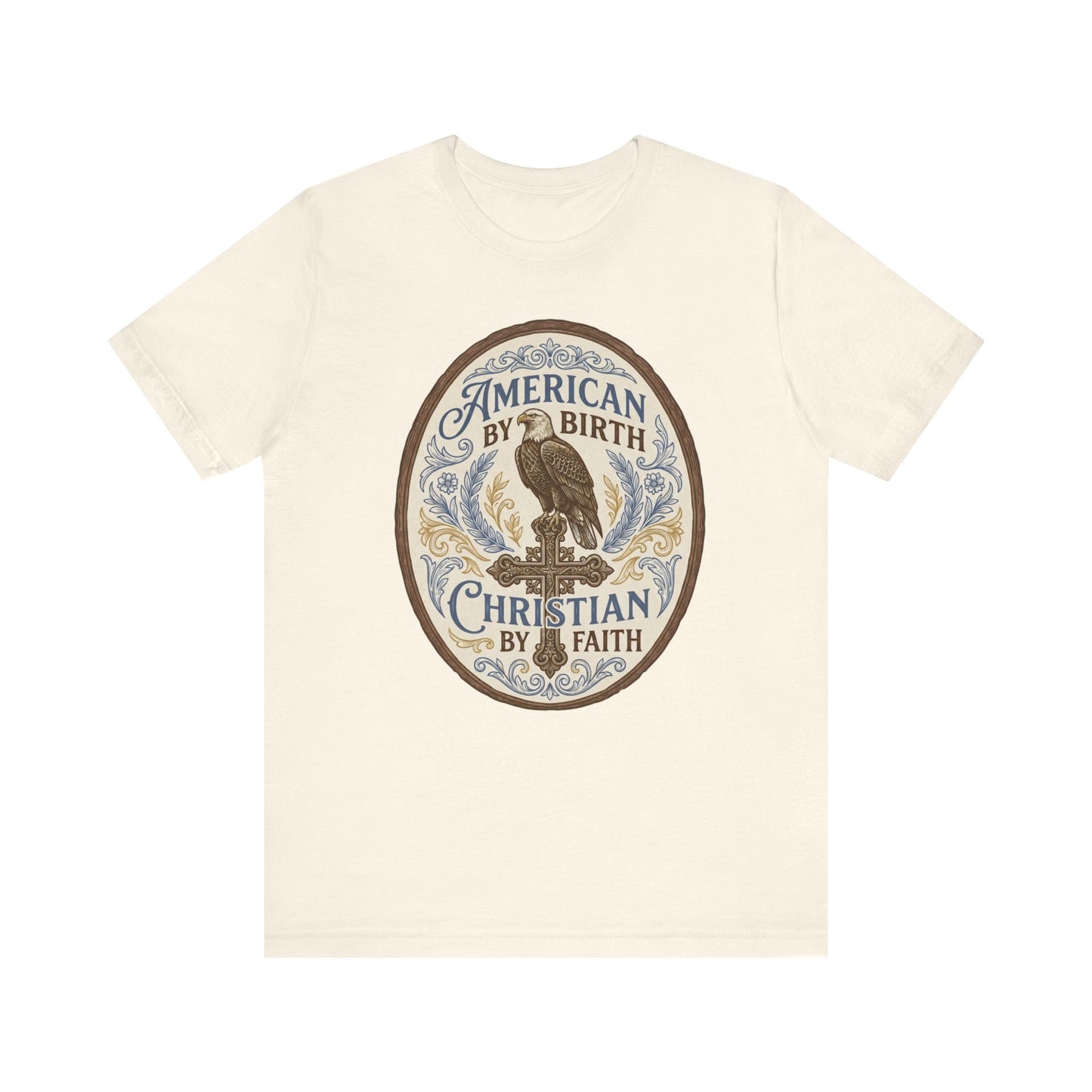 American by Birth, Christian by Faith Vintage Eagle T-Shirt