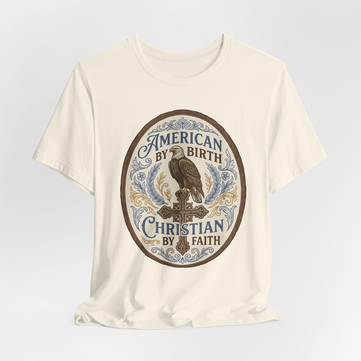 American by Birth, Christian by Faith Vintage Eagle T-Shirt