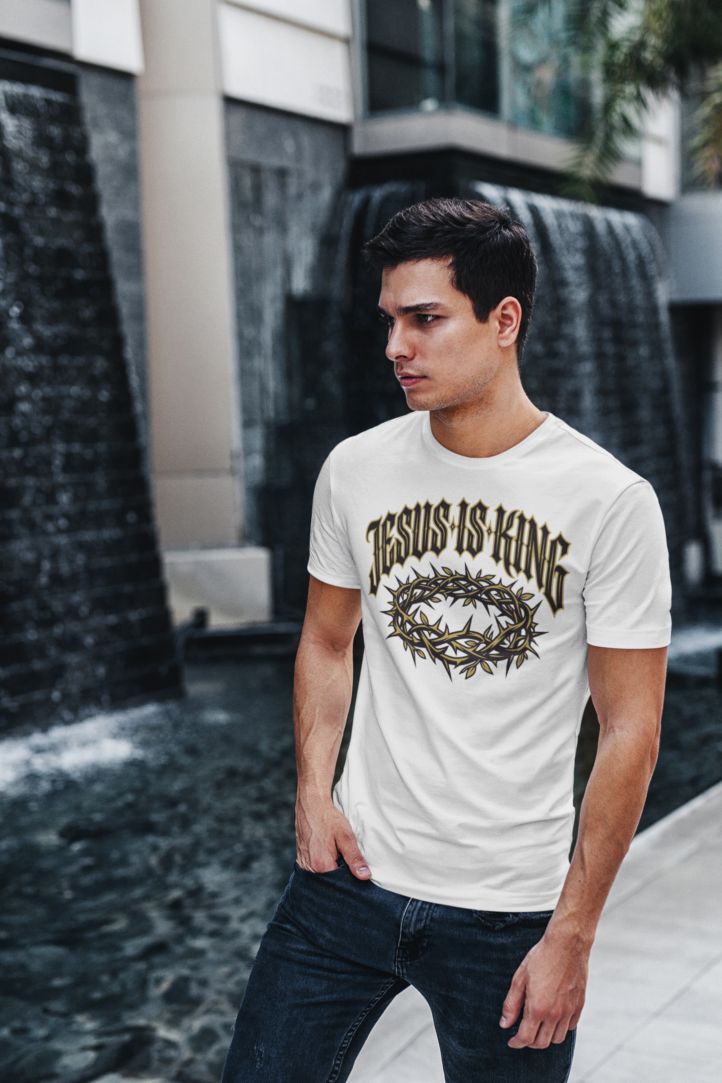 Jesus Is King T-Shirt — Crown of Thorns Christian Tee