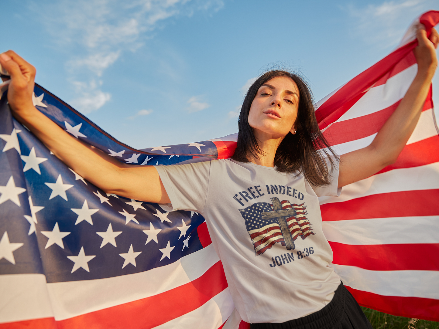 Free Indeed Patriotic Short Sleeve Tee