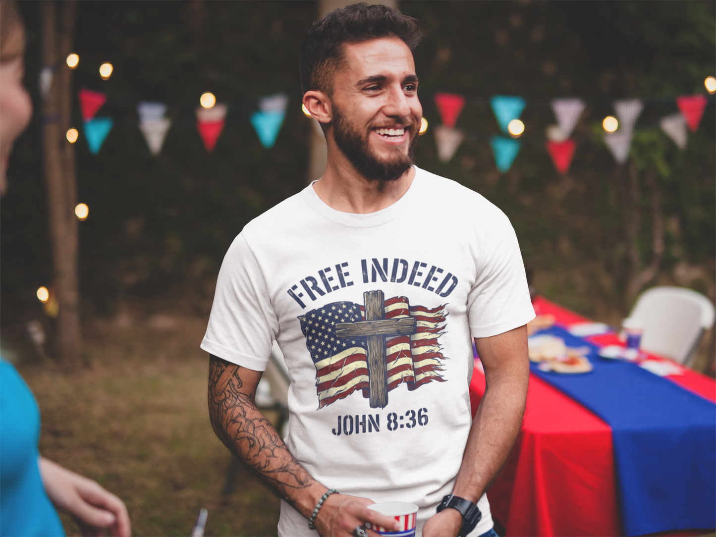 Free Indeed Patriotic Short Sleeve Tee