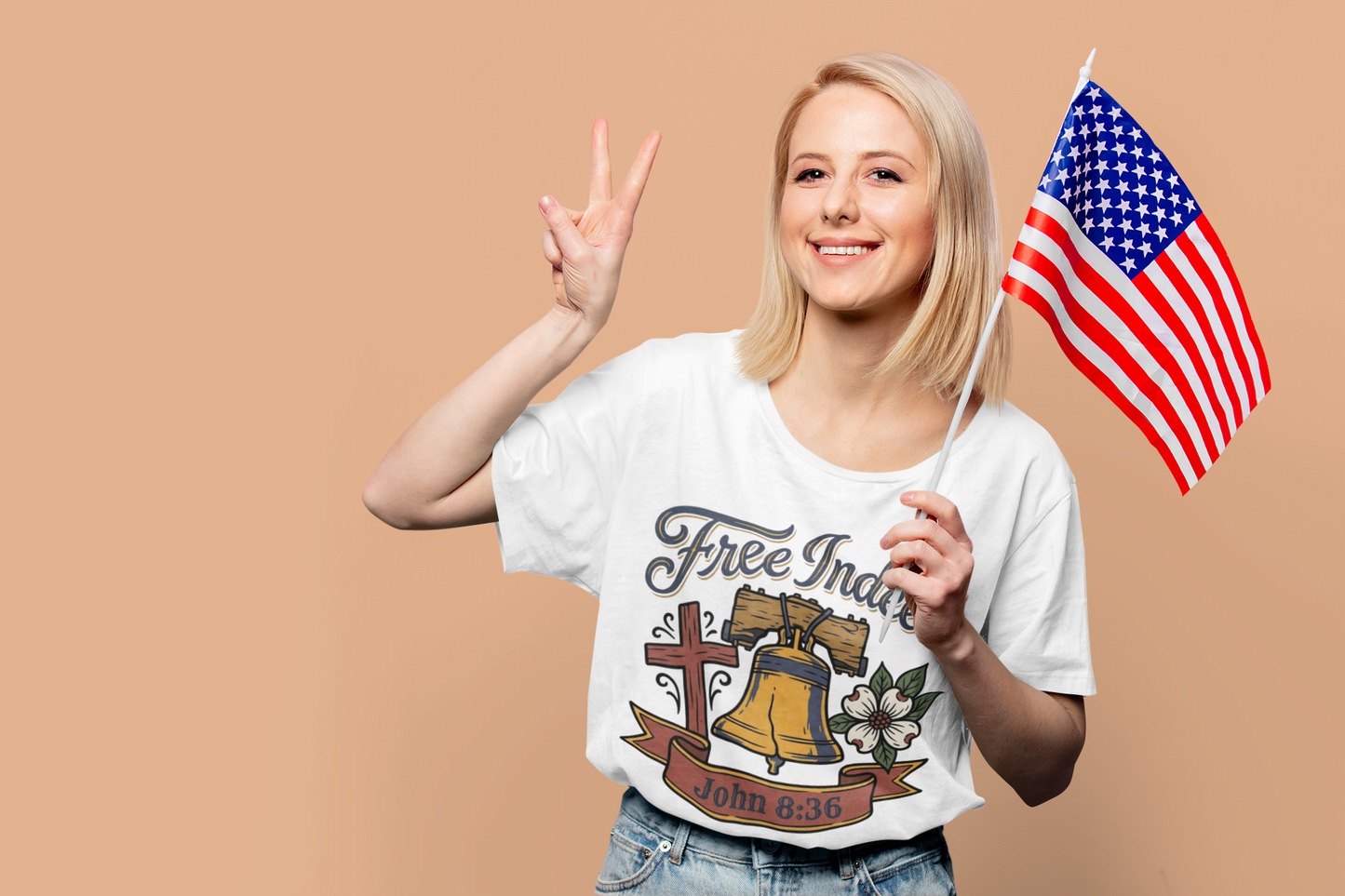 Free Indeed Liberty Bell Short Sleeve Tee