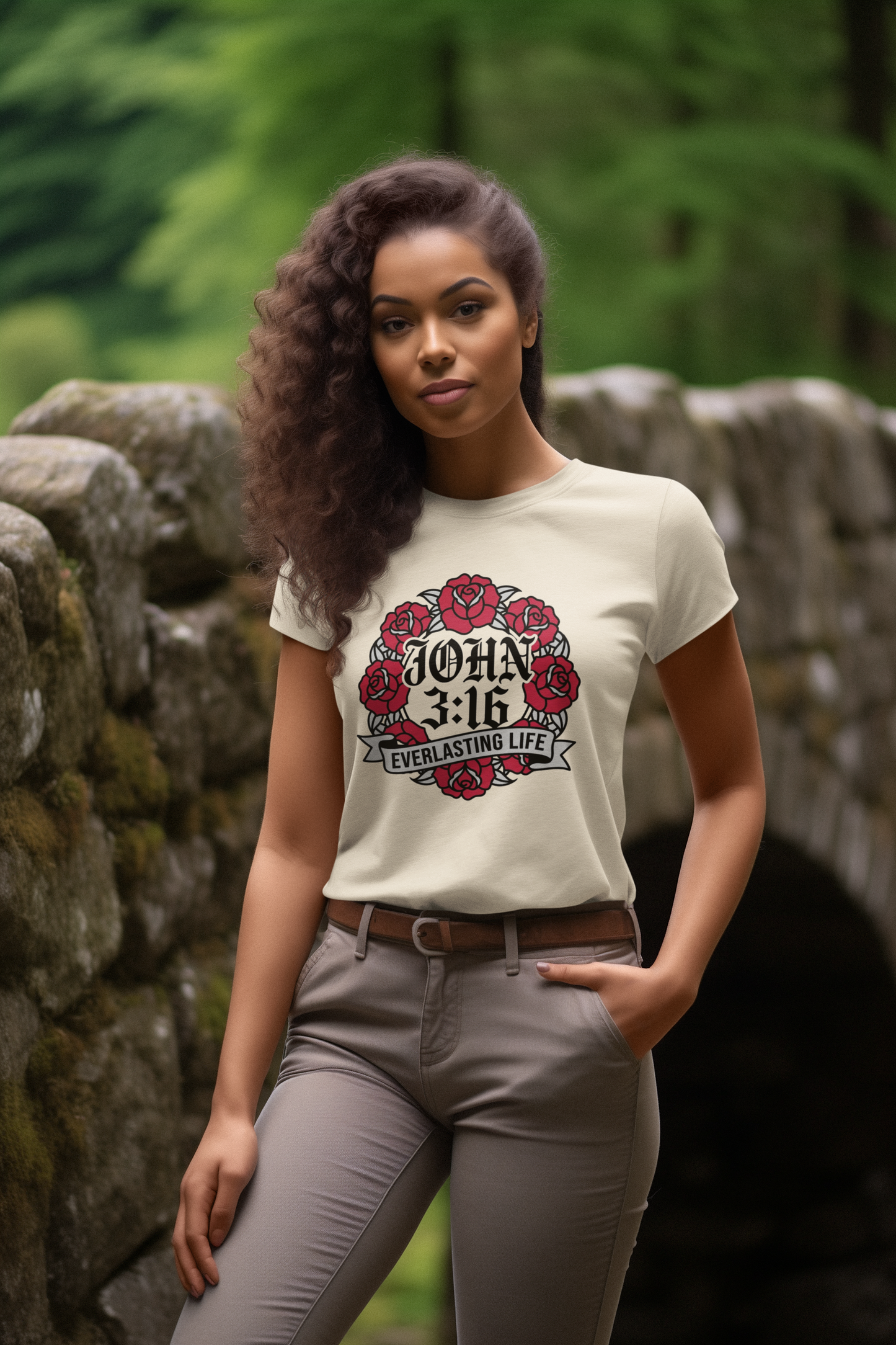 John 3:16 Rose T-Shirt