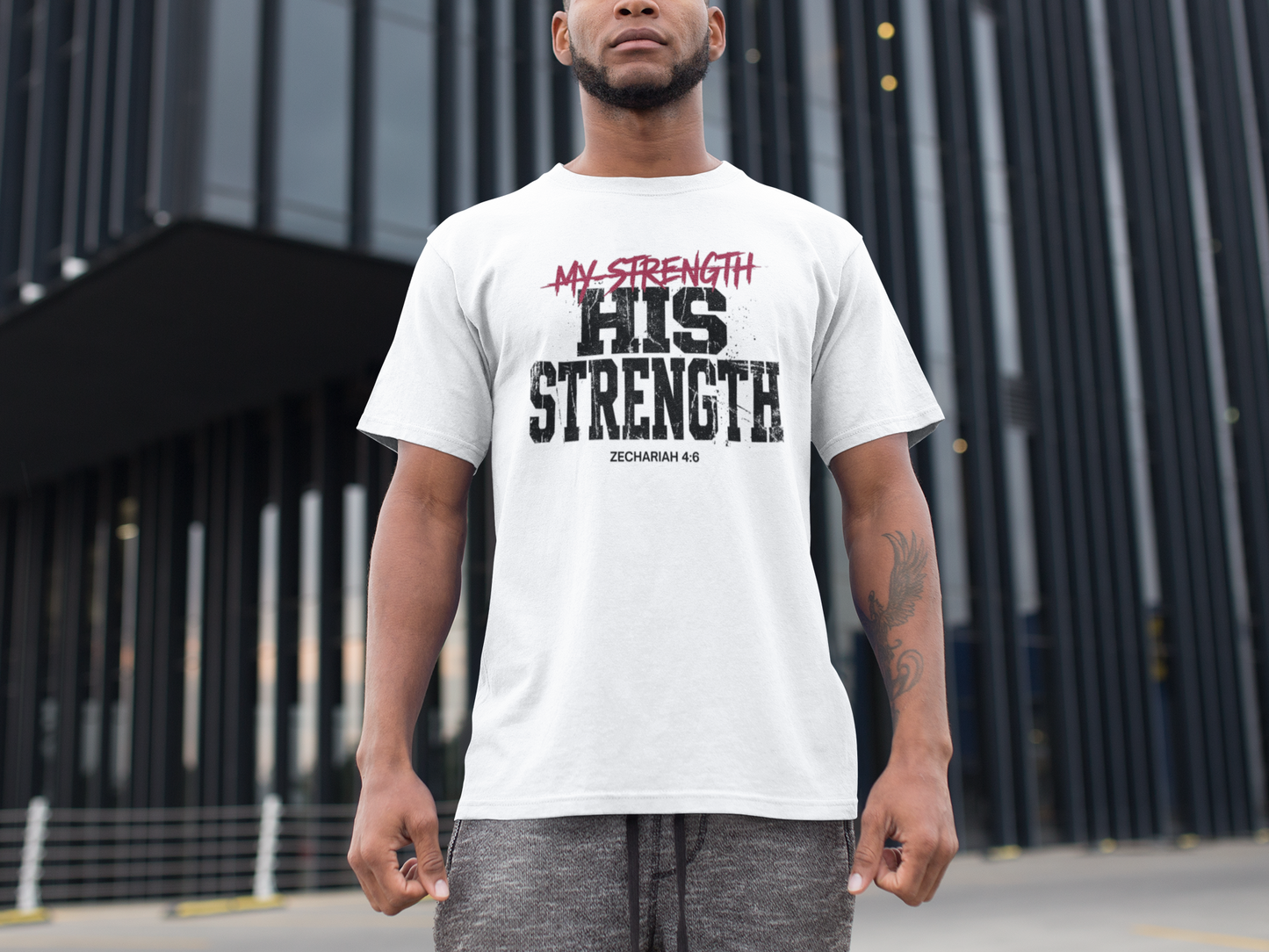 His Strength Zechariah 4:6 T‑Shirt