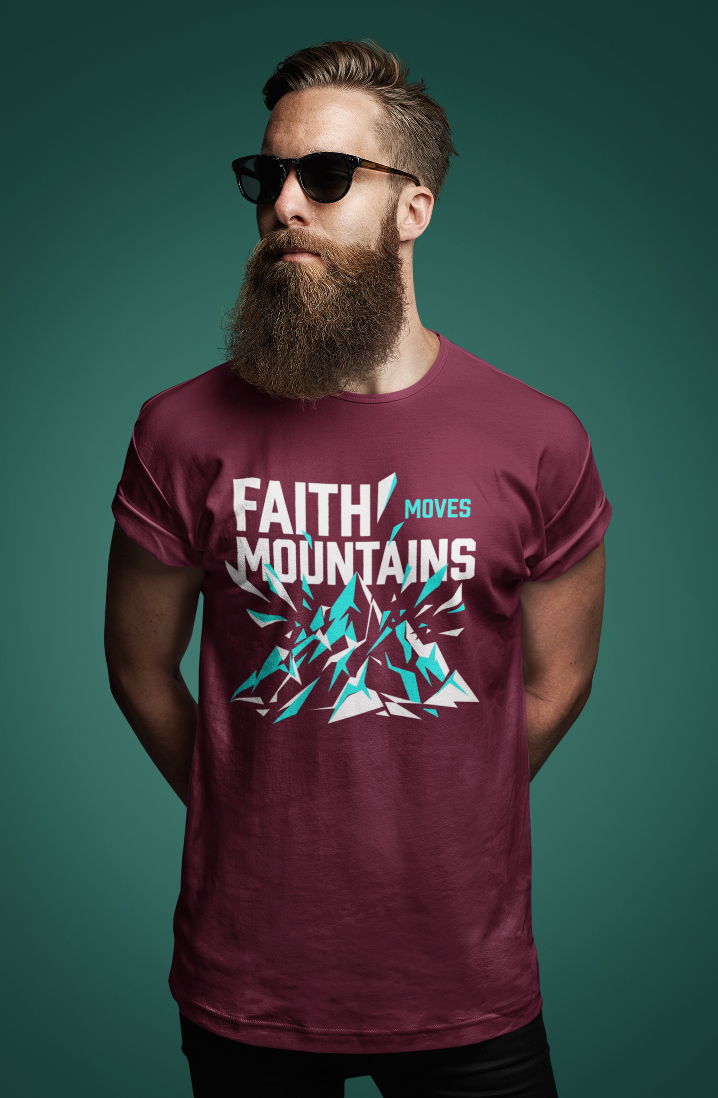 Faith Moves Mountains Exploding T-Shirt