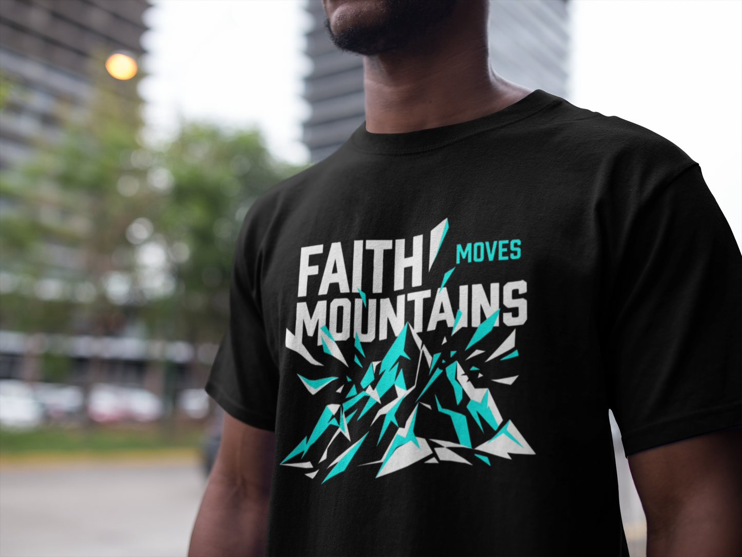 Faith Moves Mountains Exploding T-Shirt