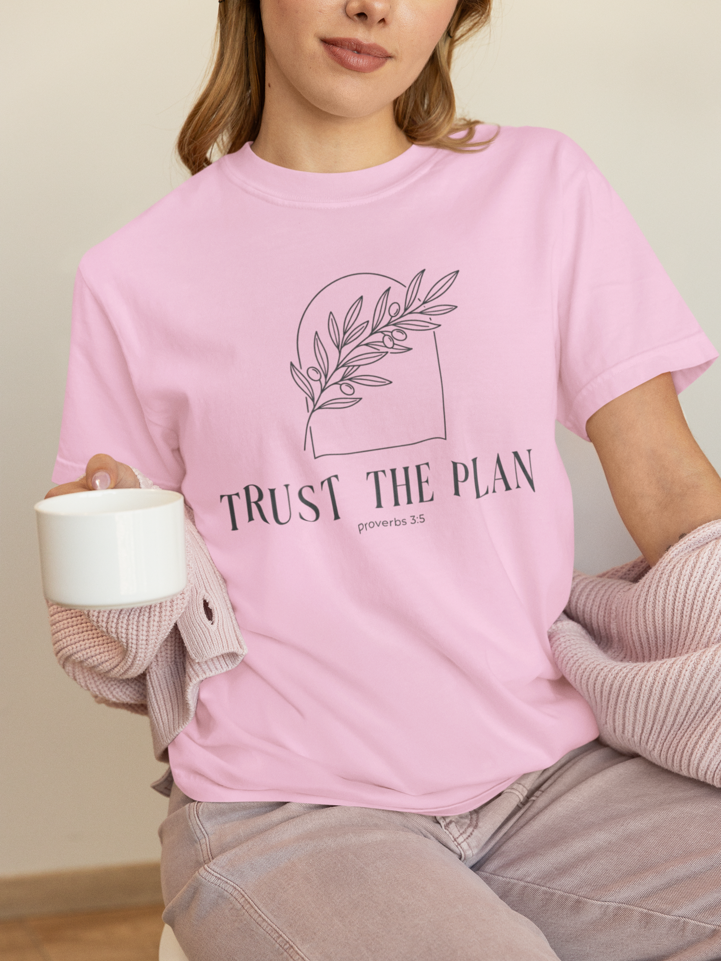 Trust The Plan Proverbs 3:5 Minimal Botanical T‑Shirt