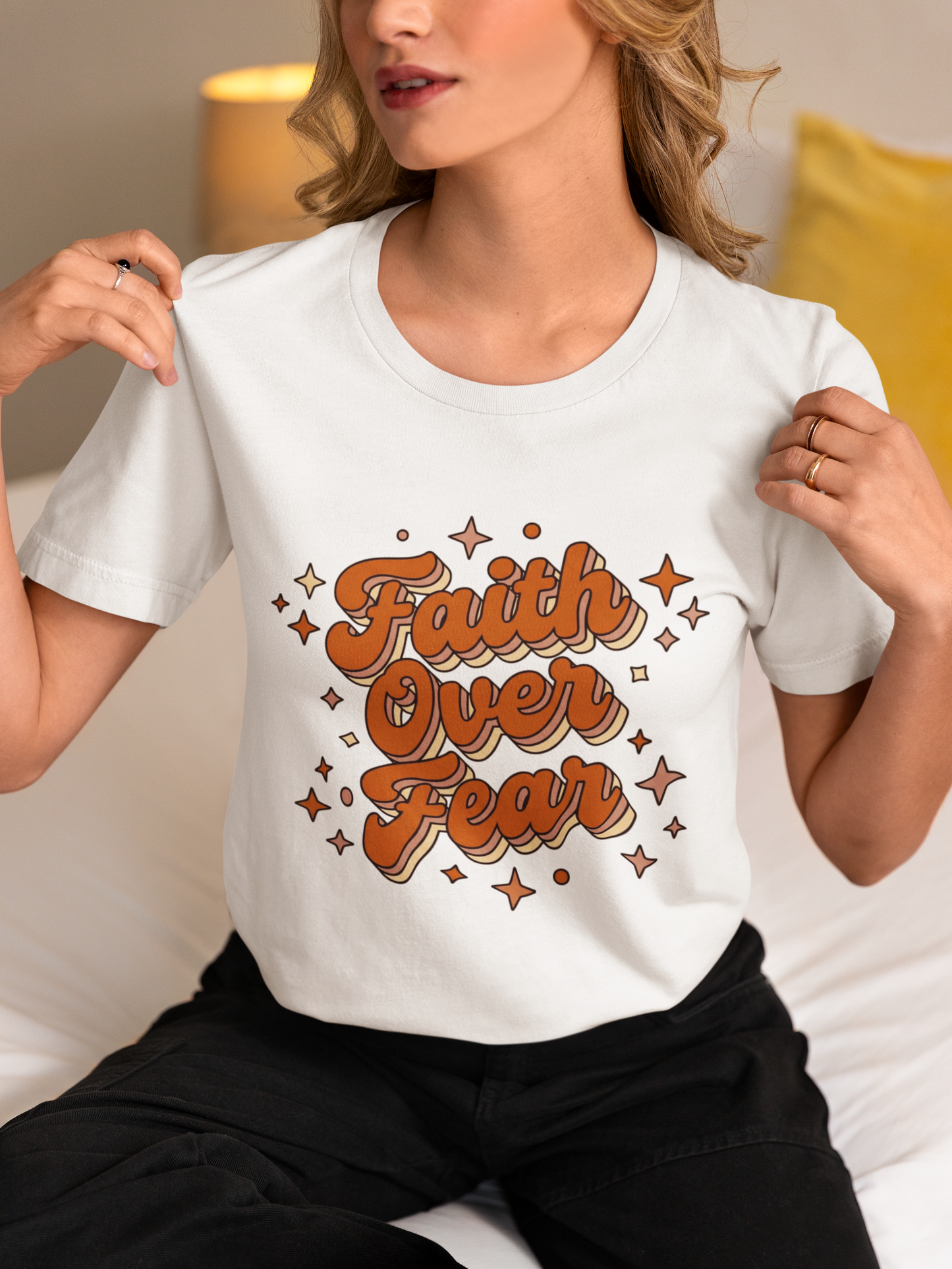 Faith Over Fear Retro T-Shirt