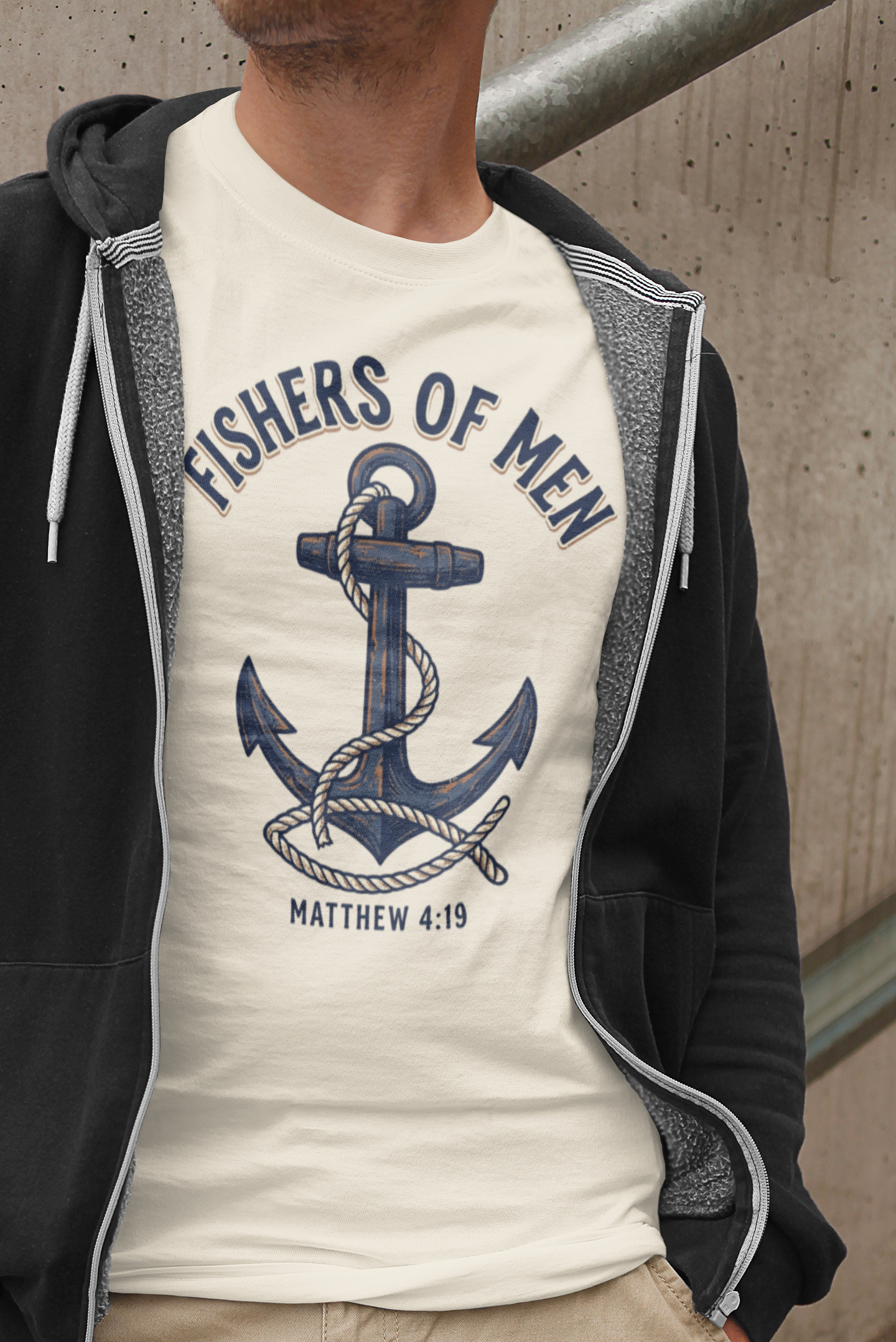 Fishers of Men Nautical Anchor Matthew 4:19 T‑Shirt