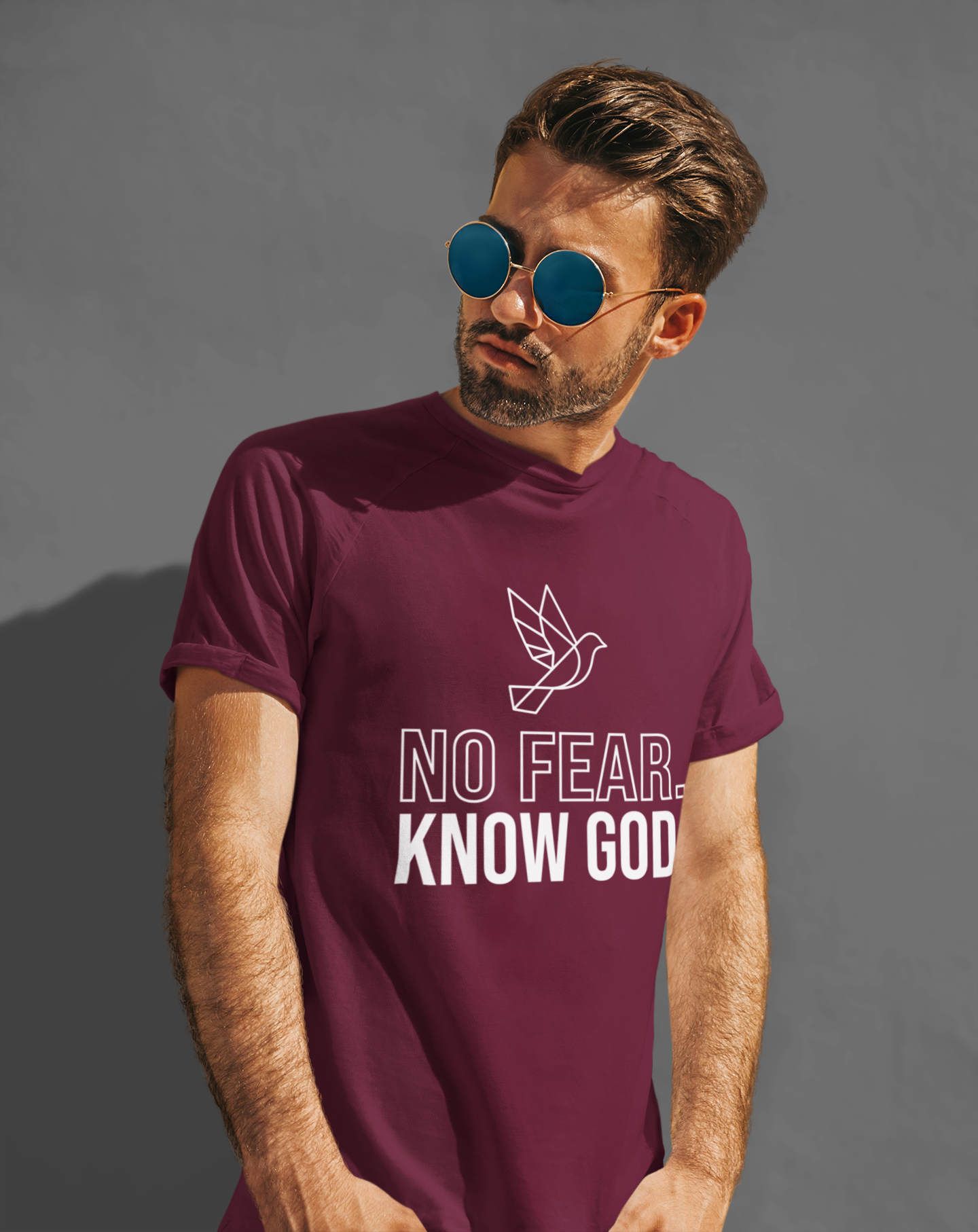 No Fear. Know God. Dove T- Shirt