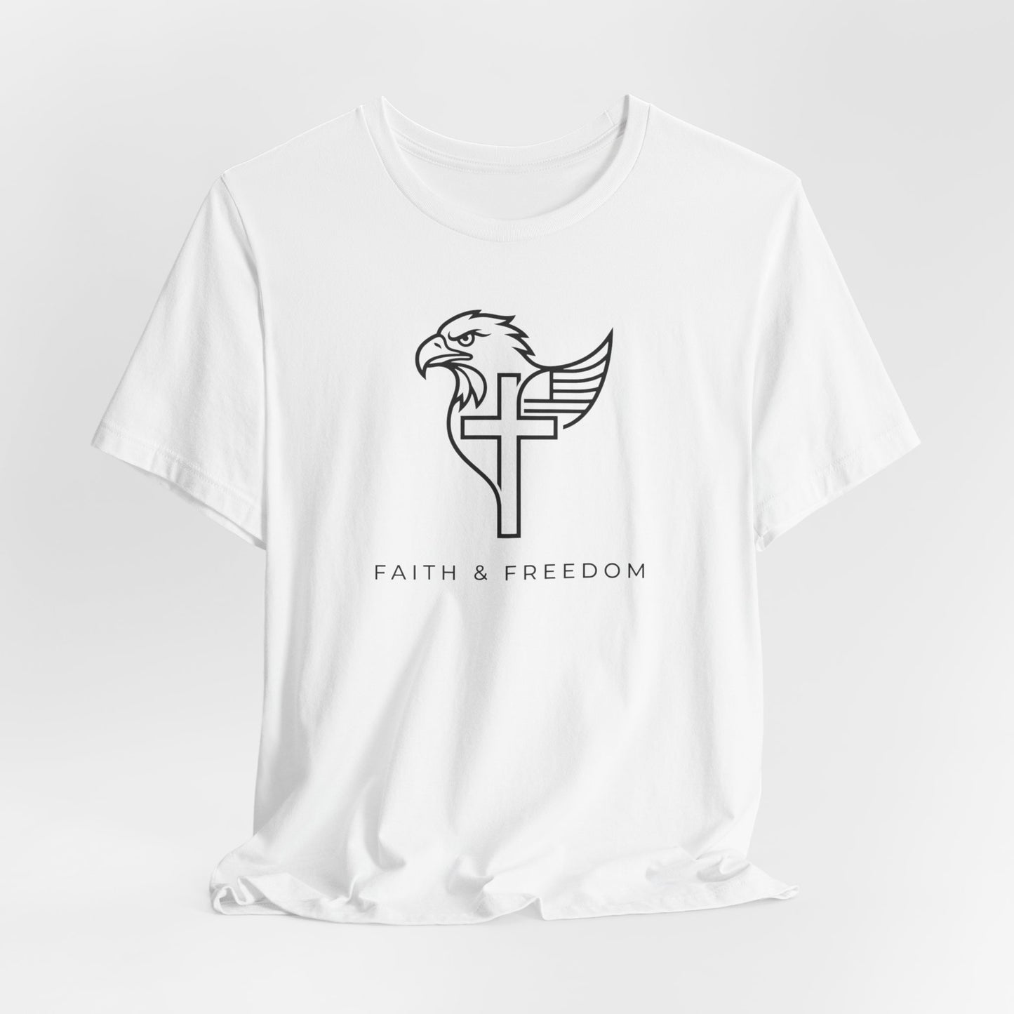 Faith & Freedom Eagle Cross - T Shirt