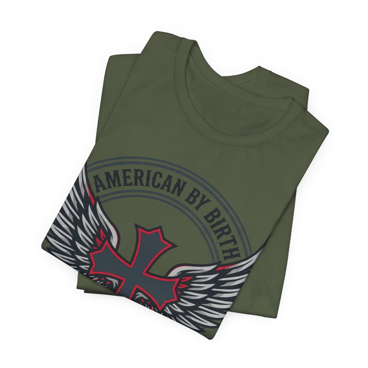 Christian by Faith American Flag Cross T-Shirt